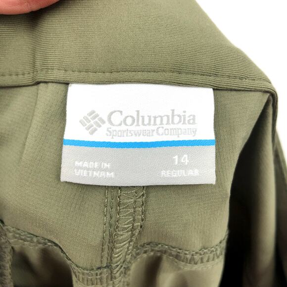 COLUMBIA Womens Silver Ridge Utility Convertible Hiking Pants 14 Stone Green NWT - Picture 14 of 15